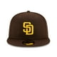 thumbnail image 1 of [Disponible Listo] 5 9 F.I.F.T.Y San Diego Padres Tapa De Béisbol De Ala Dura Plana Tamaño Cerrado, 1 of 3