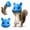 Blue, variant on Squirrel Head Feeder, Big Head Animal Feeder for Outdoor Patio Garden Decor, for Outside Garden Yard Backyard Patio Porch