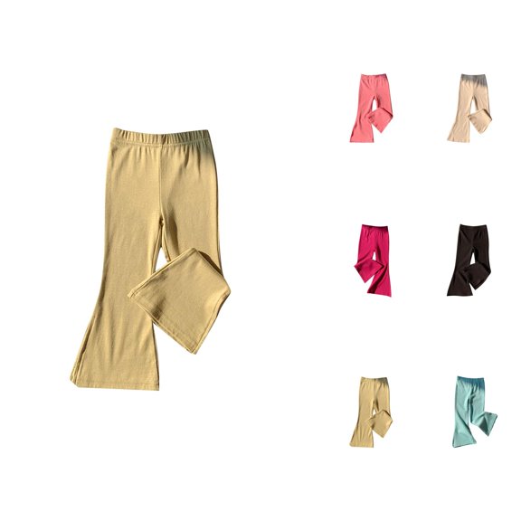 Pants for Girls Casual Pants for Girls Girls Fashion Cozy Casual Flared Trousers for Children - Stylish Bottoms Ideal for Everyday Wear and Outdoor Activities Ages 3 to 12