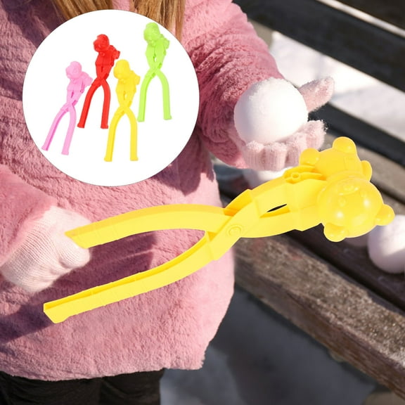 HONMEET 4pcs Dinosaur Makers Portable Snow For Fun Winter Snow Shapes Easy To Use Clean Clips