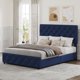 thumbnail image 4 of Yeshouse Base de cama tapizada con plataforma, 4 cajones y cabecera ajustable. Diseño capitoné con botones cosidos en forma de diamante. No requiere somier. Fácil montaje, 4 of 7