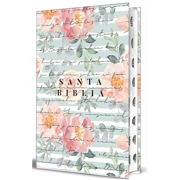 Biblia Reina Valera 1960 Letra Grande, TamaÃ±o Manual Con Ãndice, Tapa Dura Rosas Rosadas / Spanish Bible Rvr 1960 Handy , (Hardcover)