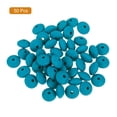 thumbnail image 3 of Uxcell 50Pack 12mm Perlas de Lenteja de Silicona, Perlas Focal de Goma sueltas a granel para DIY (Azul-Verde), 3 of 7