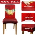 thumbnail image 4 of Christmas Chair Covers Set of 4, Christmas Decorations Stretch Removable Washable Dining Room Chair Protector Slipcovers for Xmas Decor Holiday Party Home Decoracion De Navidad (Christmas 4, 4 PCS), 4 of 6