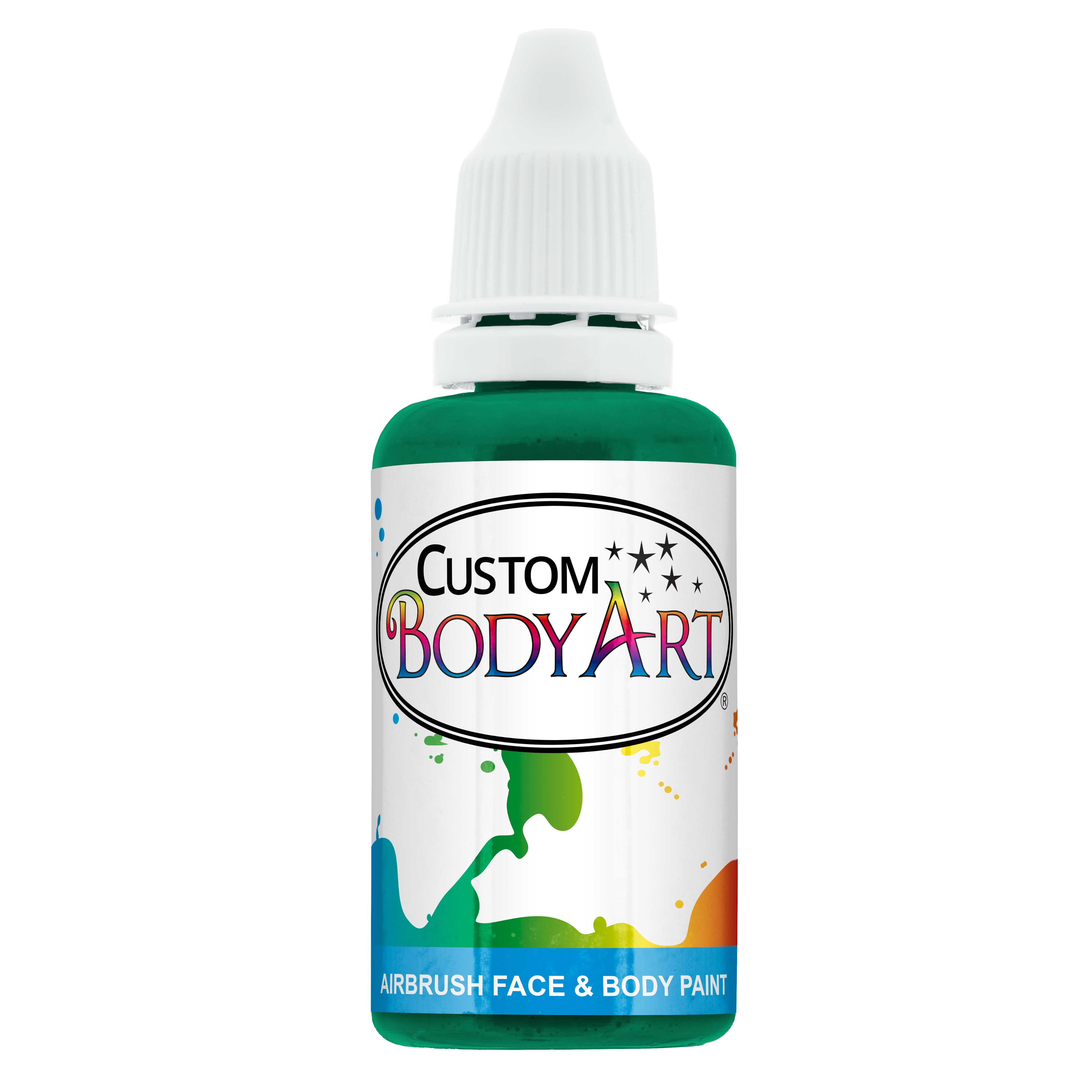1 oz EMERALD Custom Body Art WaterBased Airbrush Face and Body Paint