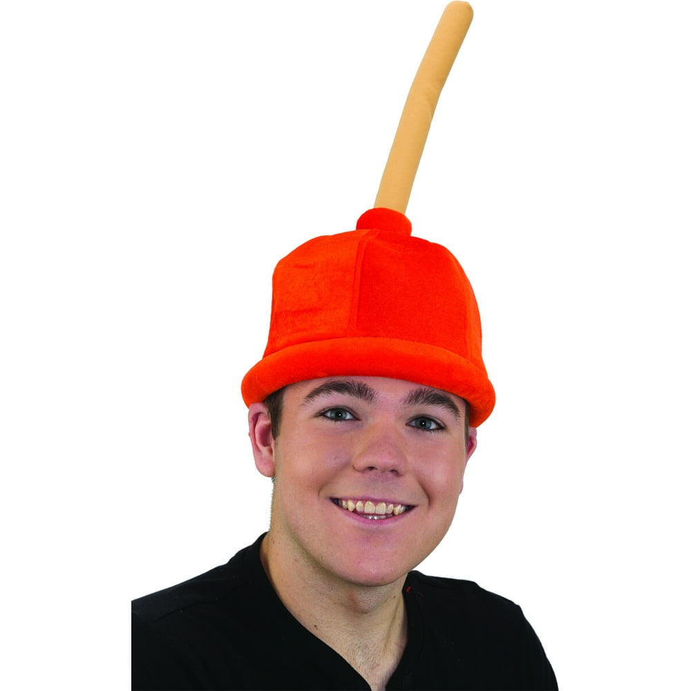 Jacobson Hat - Funny Orange Toilet Plunger Hat Costume Accessory