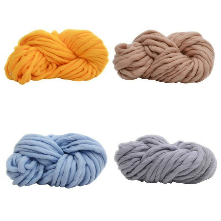 Super Bulky Arm Knitting Wool Roving Knitted Blanket Chunky Wool Yarn Super  Thick Yarn For Knitting/Crochet/Carpet/Hats