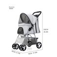 thumbnail image 5 of 1pc Lightweight Foldable Pet Stroller, Four Wheels Pet Carrier For Outdoor Activities, Suitable For Cats And Dogs, 5 of 5