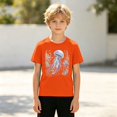 thumbnail image 2 of HCYSFG Boys Jellyfish T Shirt Crew Neck Short Sleeve Ocean Animal Graphic Relaxed Fit Casual Tee Everyday Summer Top, 2 of 5