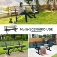thumbnail image 6 of Gaonala 6ft Heavy Duty Metal Outdoor Bench with Backrest Portable Frame for Shopping Malls Stores Parks Patios Decks Black, 6 of 6