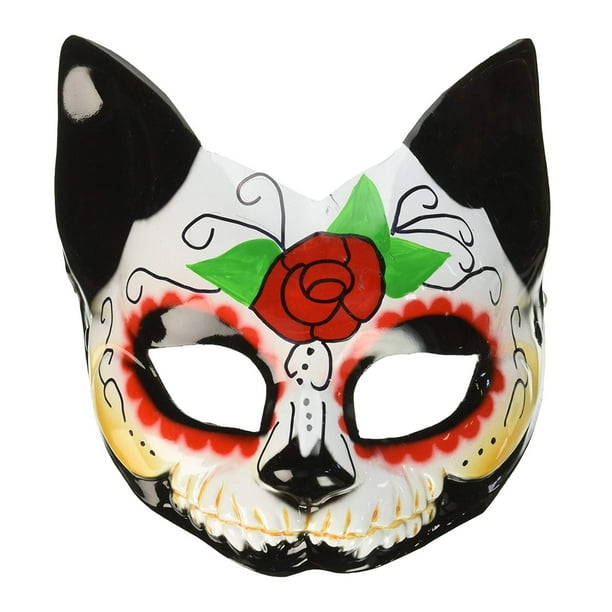 Day of the Dead Cat Eye Mask Dia De Los Muertos Gift Halloween Costume