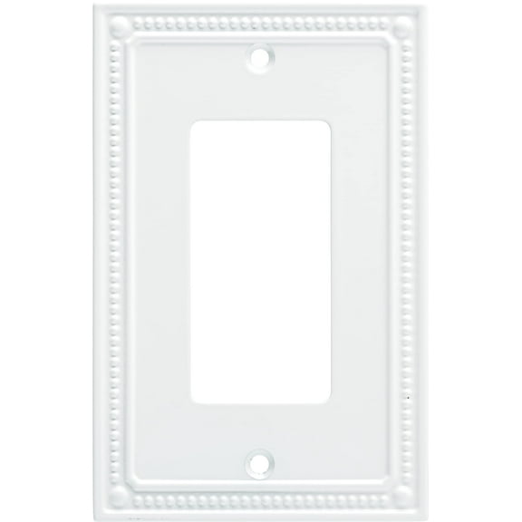 Franklin Brass W35060-PW-C Classic Beaded Single Decorator Wall Plates, White