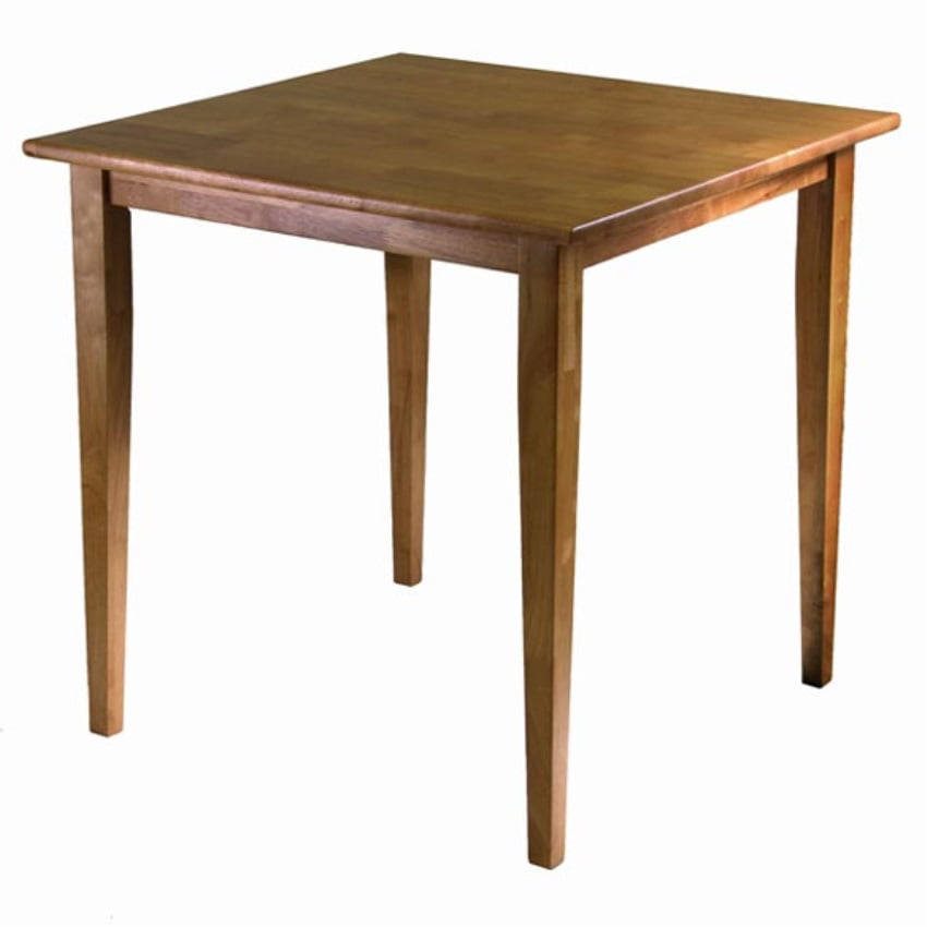 Winsome Wood Groveland Square Dining Table With Shaker Legs Light Oak Finish 