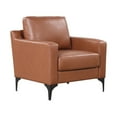 thumbnail image 3 of Serta Hemsworth Mid-Century Modern Style Armchair, Brown Faux Leather, 3 of 10