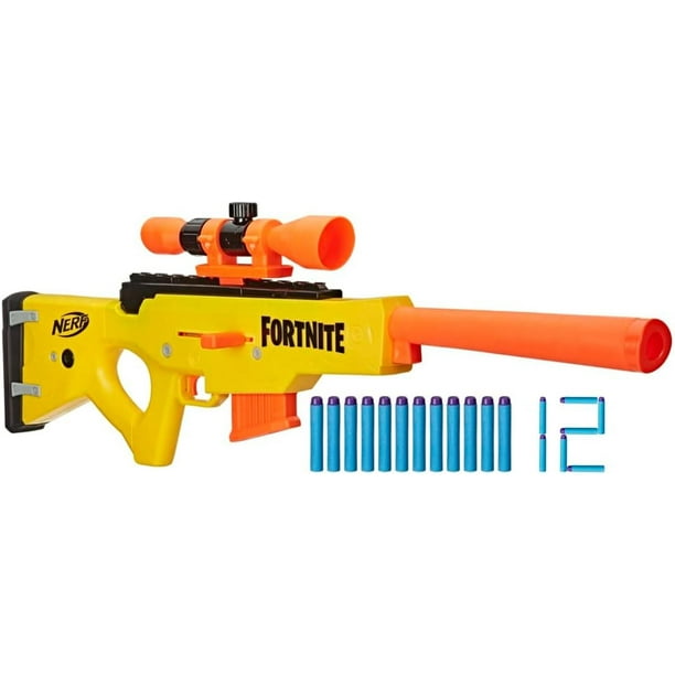 Nerf Fortnite BASR-L Dart Blaster, Dart Clip, 12 Nerf Elite