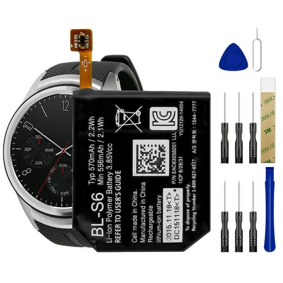 Replacement Battery BL-S6 For LG Watch Urbane 2nd Edition LTE LG W200 Tool