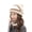 Beige, variant on Cheers.US 3Pcs/Set Beanie Pompom Neck Warmer Scarf Set Women Winter Hat Outdoor Riding Buttons Pompom Knitted Hat Face Cover Neck Scarf Set