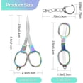 thumbnail image 2 of MOAMUN 4Pcs Mini Folding Scissors, Portable Stainless Steel Travel Small Scissors, Safety Foldable Pocket Badge Scissors All Purpose with 4 Keychains for Nurse Accessories, Office, Craft, Sewing, 2 of 7