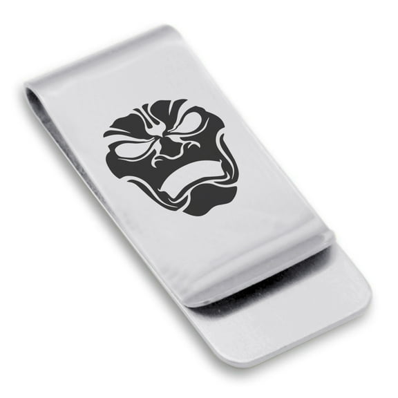 Stainless Steel Persian Immortal Warrior Champion Classic Slim Money Clip Credit Card Holder
