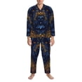 thumbnail image 3 of Balery Elegant Dog Mandala Art Pattern Pajama Sets for Men Long Sleeve 2 Piece Sleepwear Loungewear Sets Soft PJ's with Pockets Long Sleeve Comfy Pj Sets-Medium, 3 of 7