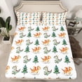 thumbnail image 2 of Homewish Children Kids Cartoon Dragon 4 Pieces Queen Sheet Sets,Magical Animal Ultra Soft Flat Sheet,Kawaii Wildlife Queen Fitted Sheet,Microfiber Bedroom Decor, 2 of 7