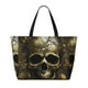 thumbnail image 2 of Easygdp Vintage Gold Leaf Skull Bolsa de Viaje de Playa de Gran Capacidad, Bolsa Tote Perfecta para la Playa, Escapadas de Fin de Semana y Viajes, 2 of 7