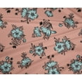 thumbnail image 4 of oneOone Polyester Lycra Peach Fabric Leaves & Floral Artistic Craft Projects Decor Fabric Printed By The Yard 56 Inch Wide, 4 of 4