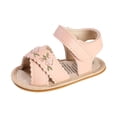thumbnail image 1 of Zanarzt Chaussures d'Été pour Bébé Fille, Sandales à Brides pour Tout-Petit, à Enfiler, Ajourées, Bout Ouvert, Semelles Souples, Chaussures de Marche, Sandales Rouges, 6-9 Mois, 1 of 5