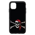 thumbnail image 1 of DistinctInk Custom SKIN / DECAL compatible with OtterBox Symmetry for iPhone 11 (6.1" Screen) - Black Red Pirate Flag, 1 of 5