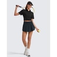 thumbnail image 3 of Shorts CRZ YOGA con Falda Superpuesta y Bolsillo con Cierre Azul Marino Talle S, 3 of 5