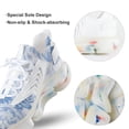 thumbnail image 7 of Modern Navy Blue White Watercolor Elegant Floral Walking Shoes for Men Woman Lightweight Tennis Fashion Elastic Sports Shoes Cushion Basketball Shoes, 7 of 7