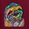 thumbnail image 2 of Funny Neon Sloth | Dean Russo Art Animal Lover Mens Long Sleeve Shirt, Maroon, 3XL, 2 of 5