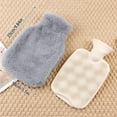 thumbnail image 6 of SLGHLSAHG 2 Pack Hot Water Bottle with Soft Fluffy Cover 1000ml Large Hot Water Bag Portable Leak-Proof Hot Water Pouch Pain Relief Winter Warmer for Neck Shoulder Back Abdomen(Gray) A41572, 6 of 8
