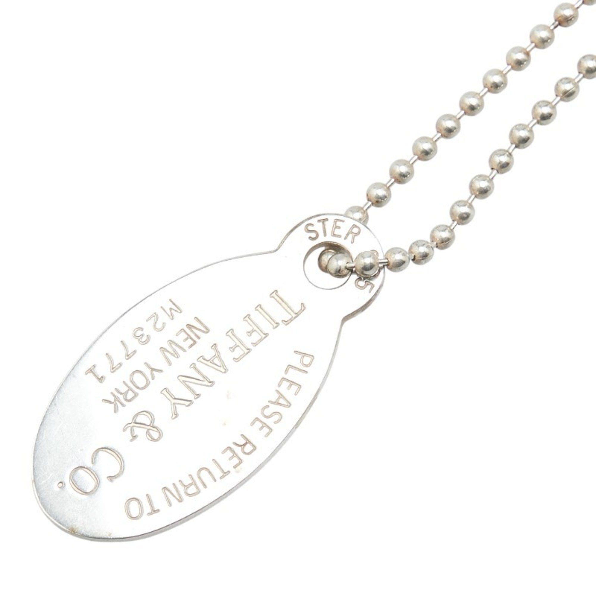 Pre-Owned Tiffany & Co. Return to Oval Tag Necklace in 925 Sterling Silver for Women.... (Good)