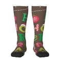 thumbnail image 1 of Fotbe Ho Ho Ho Merry Christmas Calcetas Divertidas Estampadas para Hombre y Mujer, Calcetas de Algodón hasta la Rodilla para Caminar, Correr, Enfermería y Embarazo, 1 of 6