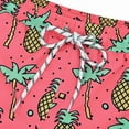 thumbnail image 5 of Toddler Boys Swim Trunks Quick Dry Boys Swim Shorts with Mesh Liner Beach Toddler Boys Bathing Suit Pink Pineapple 3T, 5 of 9