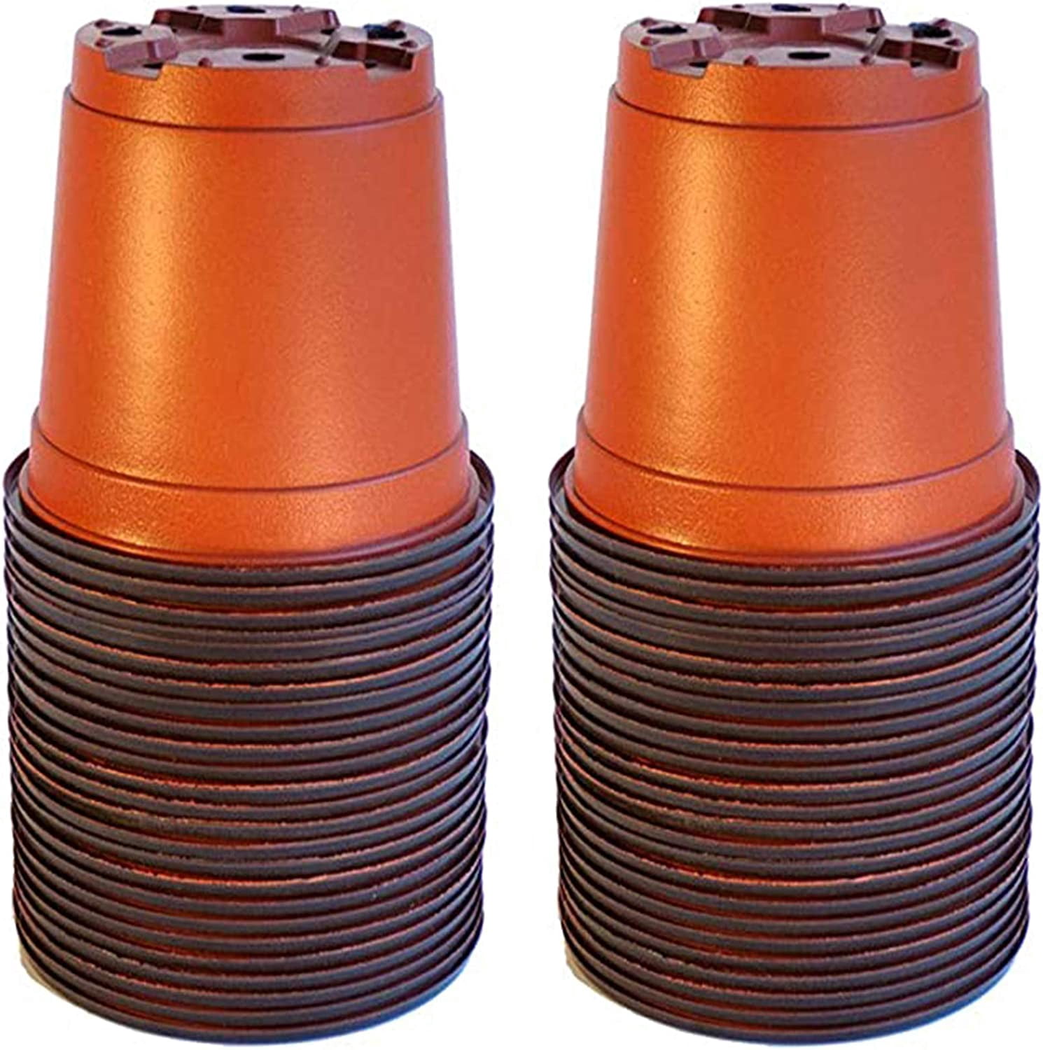 100 Pack Plastic Nursery Pots with Drainage Holes Mauritius