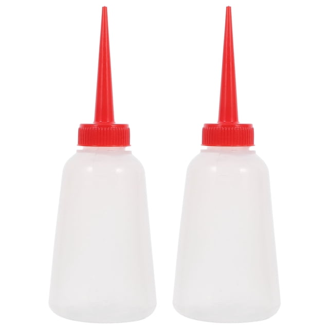SHISUYAN 2pcs Plastic Oil Dispenser For Sewing Machines Precision Needle Tips Squeeze Bottles For Machine Oil Embroidery And Automotive Use