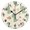 Black, variant on Dinosaur Flower Wall Clock 10in Round Artistic Oil Painting Home Decor Desk Table Clock