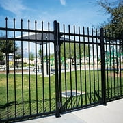 Xcel Fence Aspen Style 3-Rail Steel Fence Gate, Powder-Coated Black, 4ft x 5ft