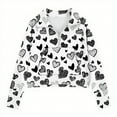 thumbnail image 4 of Xdegoge Girls Heart Print Half Zip Sweatshirts - Cute Valentine's Day Outfit for Kids Toddler Long Sleeve Pullover Sweatshirts Holiday Party Clothes, 4 of 5