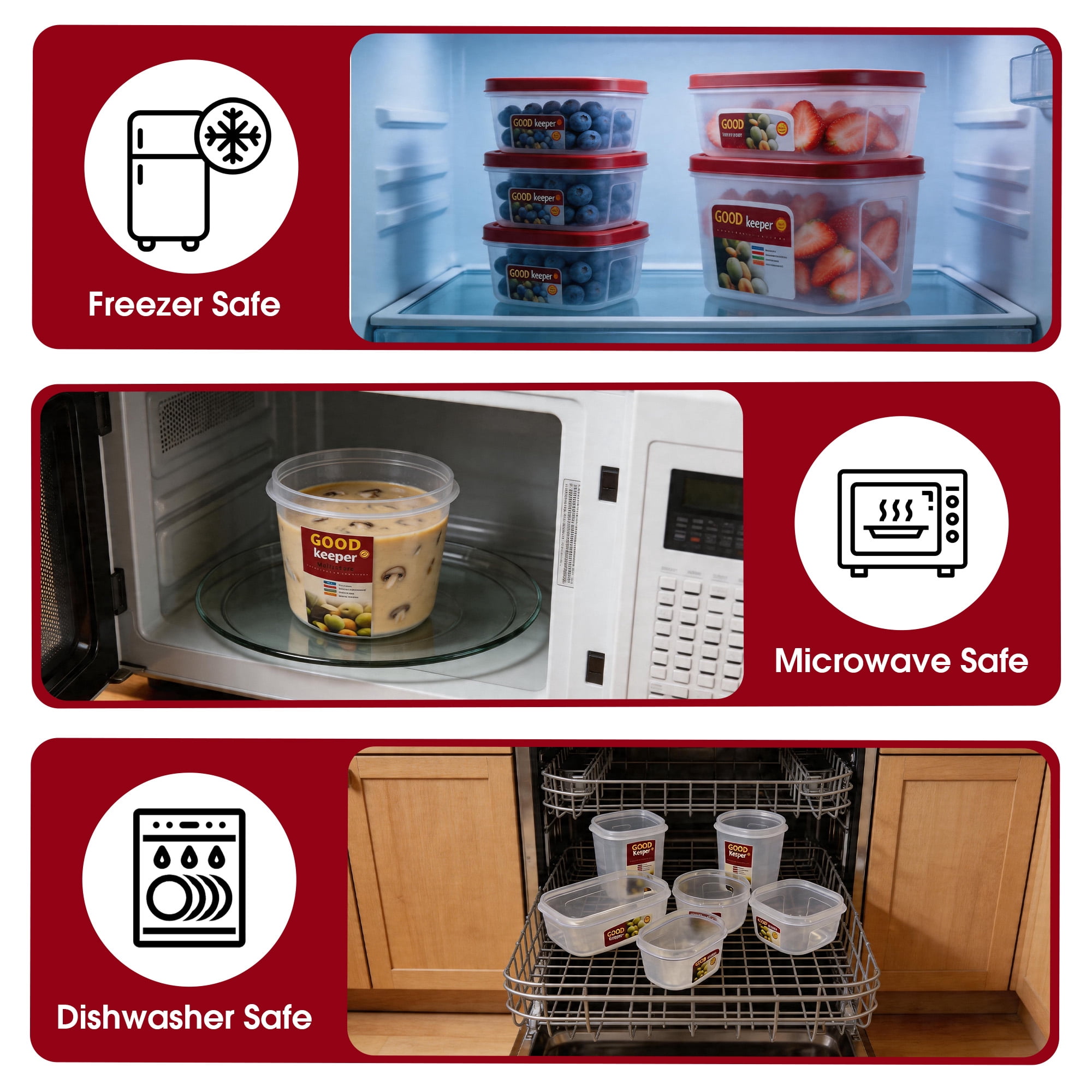 10 Pcs Food Storage Containers with Lids, Plastic Food Container, Kitchen Storage Containers for Pantry Organizers and Storage, Perfect for Meal Prep, Leftovers, and Kitchen Organization