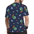 thumbnail image 2 of Wukai Dinosaur Astronaut Print Men's Short-Sleeved Mesh T-Shirt,Quick-Dry Short Sleeve Workout T-Shirt-6X-Large, 2 of 8