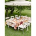 thumbnail image 3 of Outdoor Tablecloth with Umbrella Hole and Zipper, Pink Orange Pumpkins Fall Rectangle Table Cloth 60x84 Inch Waterproof Tablecloth, Thanksgiving Leaves Floral Autumn Picnic Table Cover for Patio, 3 of 7