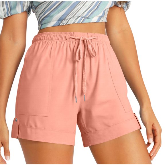 BVXEEP Womens Plus Size Comfy Drawstring Summer Womens Shorts Dressy Casual Casual Elastic Waist Pocket Loose Shorts Womens Shorts Casual Pants
