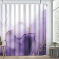 thumbnail image 5 of Marble Shower Curtain Purple Marble Shower Curtain for Room Decor Modern Shower Curtain for Bathroom Decor with Hooks 72x72 in, 5 of 5
