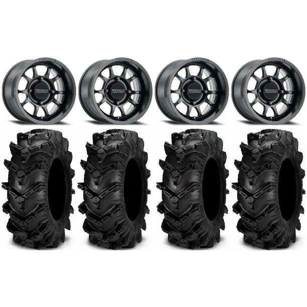 Method 409 14" Black (4+3) Wheels 27" Cryptid Tires Polaris RZR XP 1000 / PRO XP / Ranger XP 900