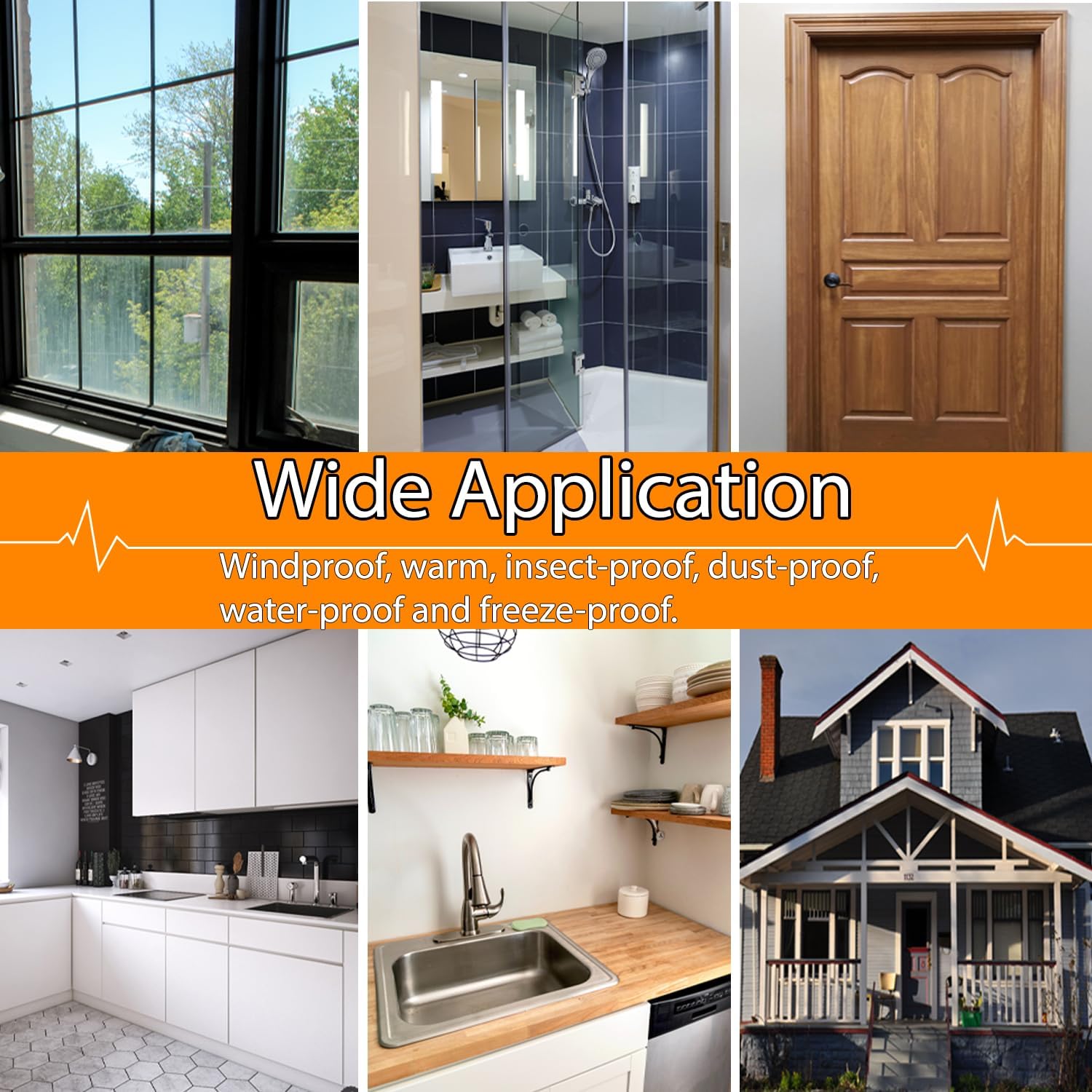 Transparent Window Weather Sealing Tape, 2 Inch X 40 Yards(120 Ft - View #6