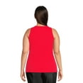 thumbnail image 3 of Terry and Sky Women's Plus Size High Neck Rib Tank Top, 3 of 5