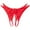 Red, variant on Crotchless Lingerie 1PC Black Lace Thongs Women Thongs Underwear Cute Underwear L